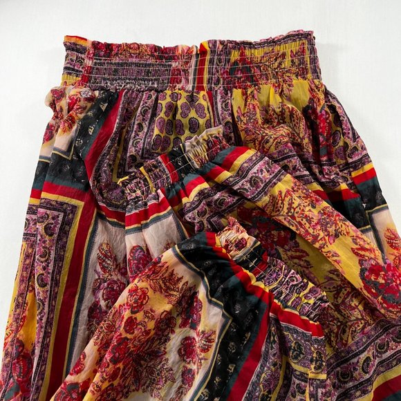 Free People Movement Sashay My Way Printed Pants Scarf Print Size Small - Picture 13 of 13